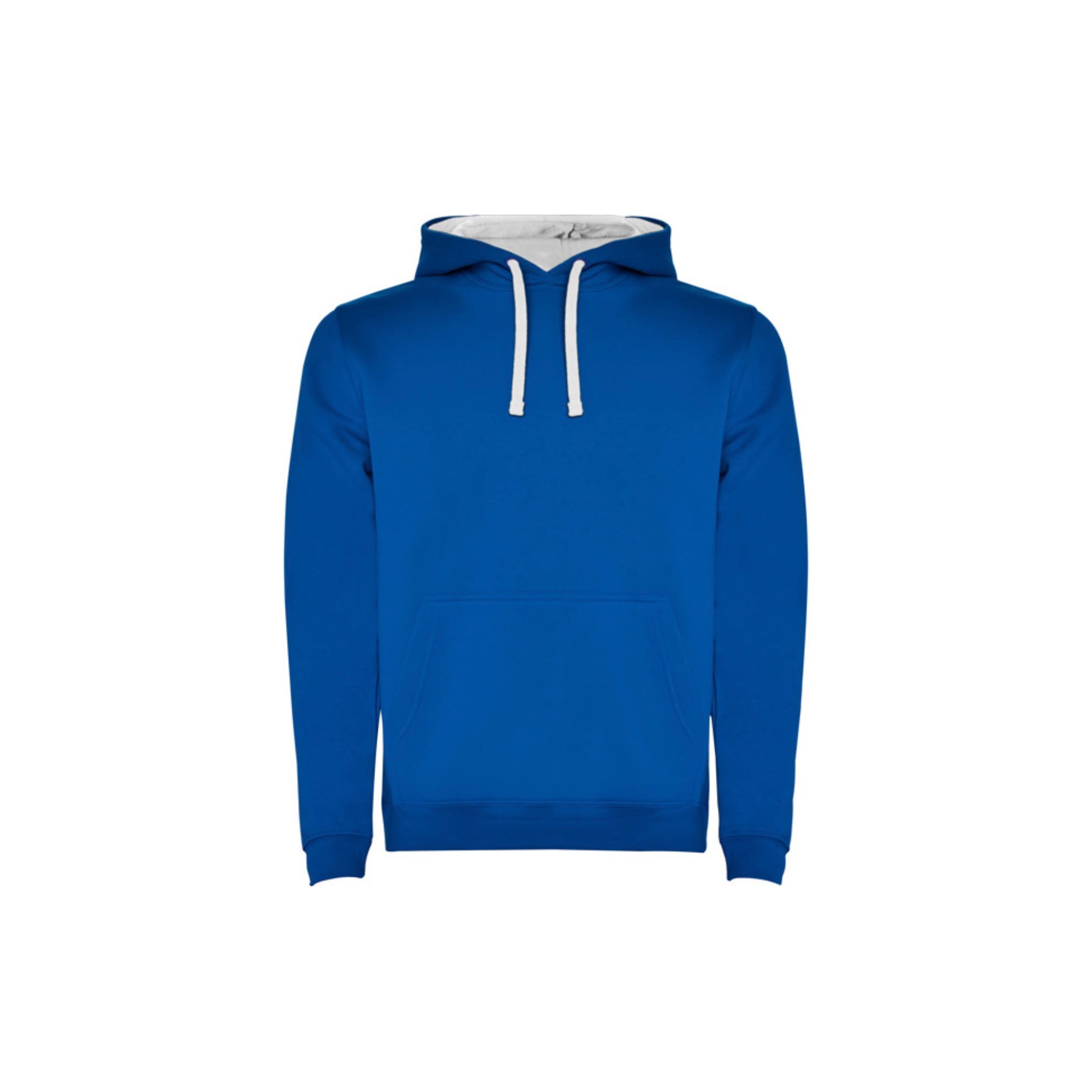 Blauwe hoodie, voorzijde