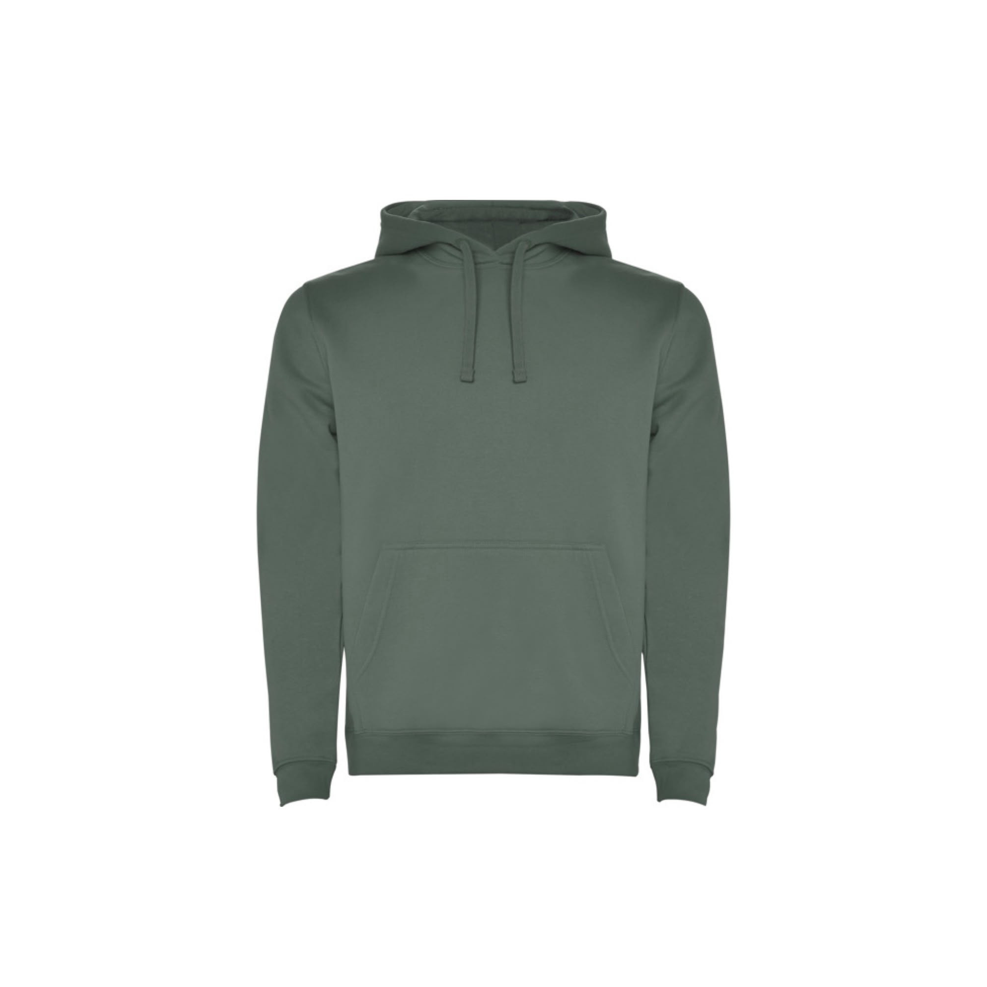 Groene hoodie, voorzijde